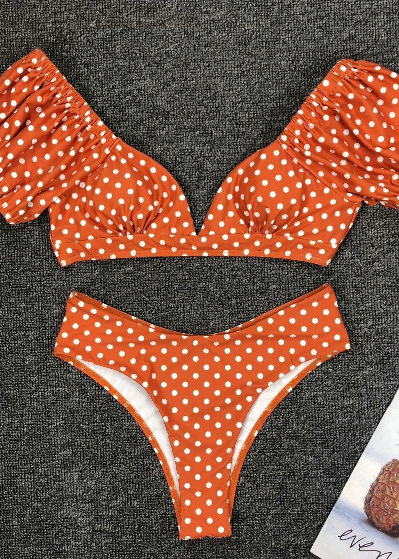 Conjunto de Bikini Polka-Dot-Rouge