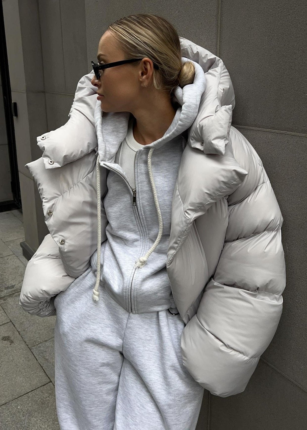 Abrigo Acolchado Oversized para Mujer