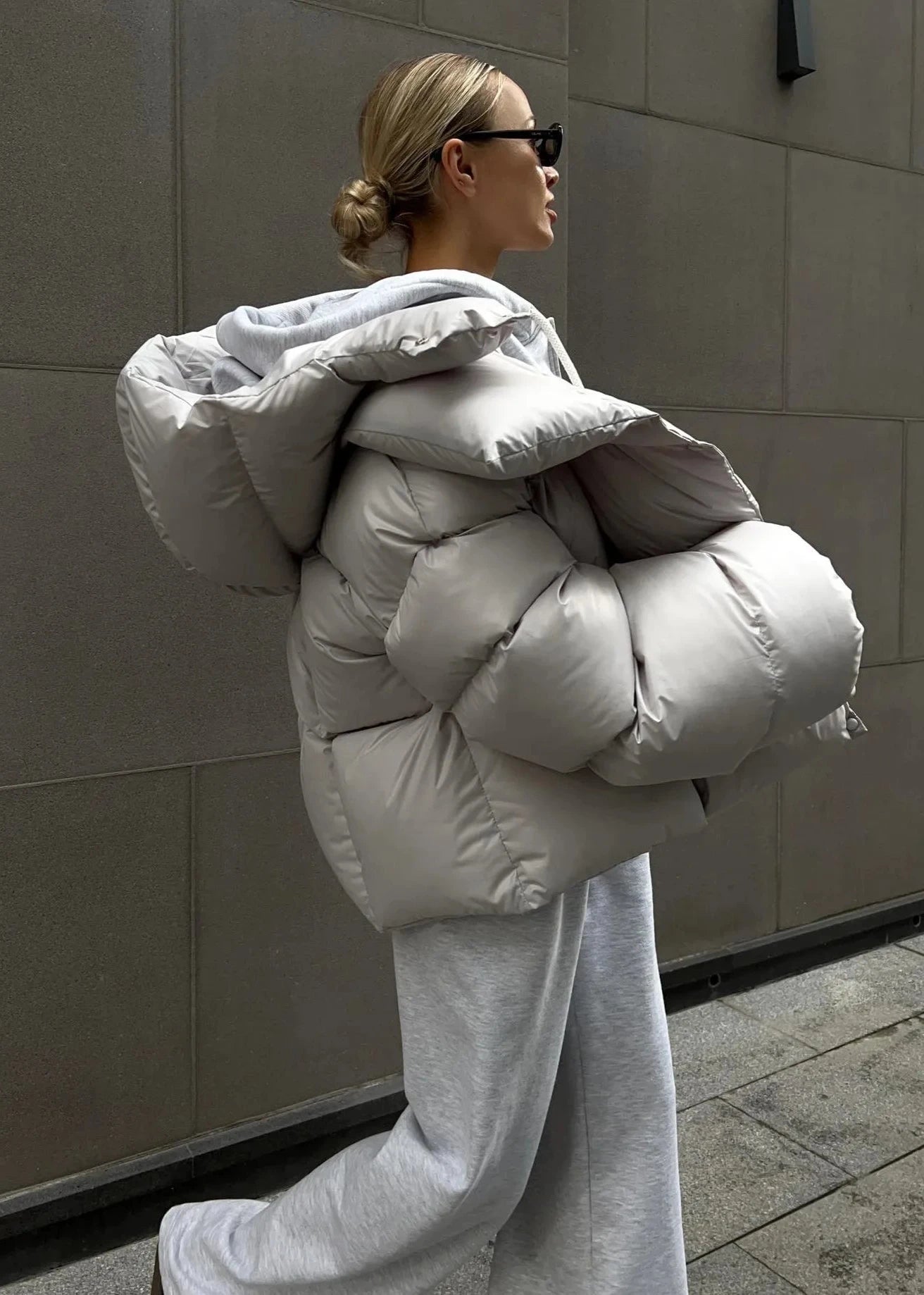 Abrigo Acolchado Oversized para Mujer