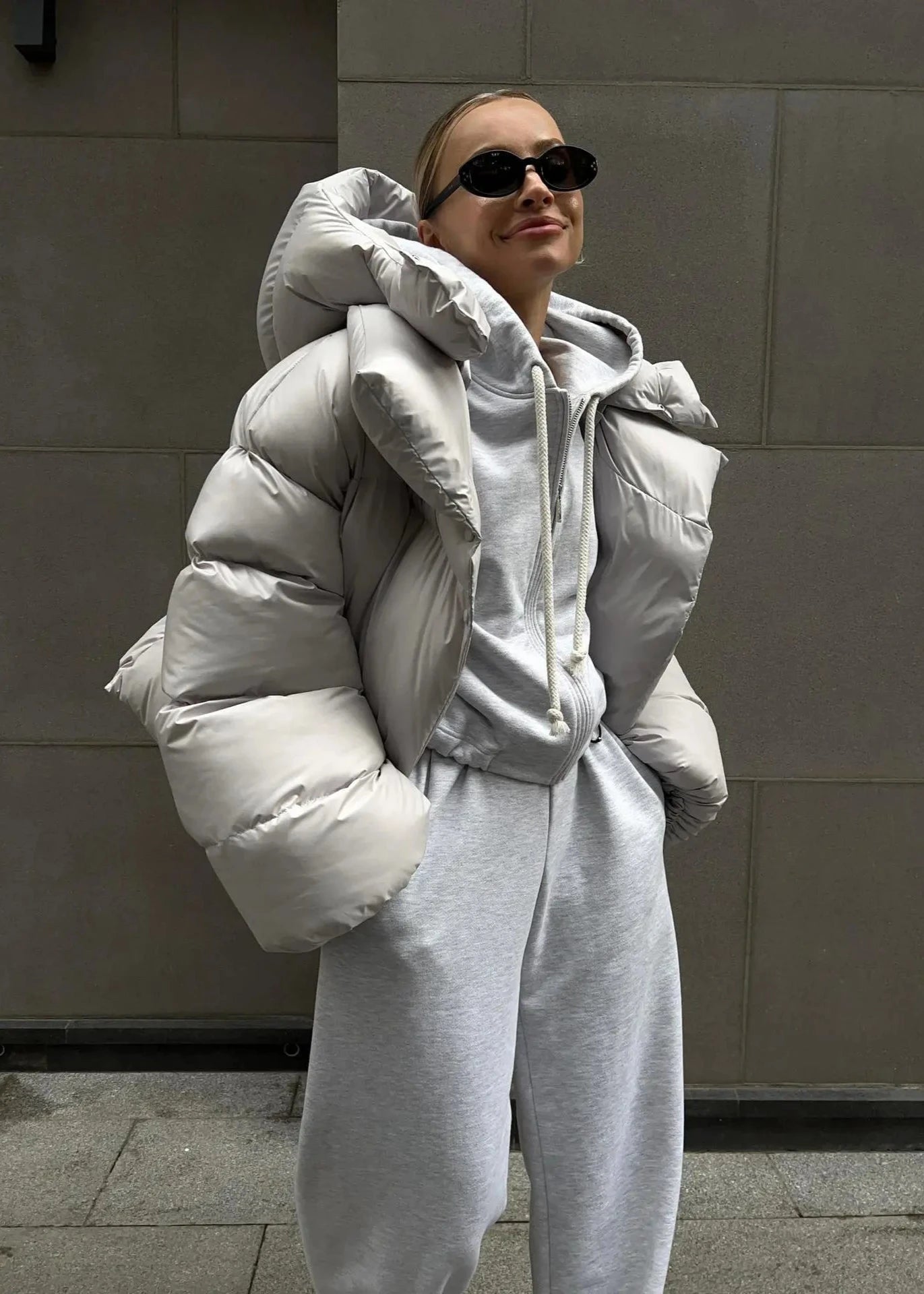 Abrigo Acolchado Oversized para Mujer