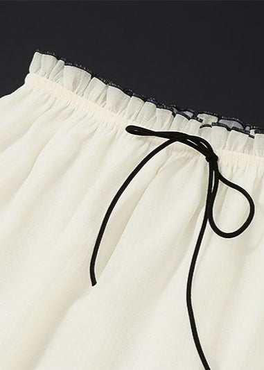 Conjunto Isla Bow-Tie con Volantes – Conjunto de Dos Piezas Falda Larga y Top Corto