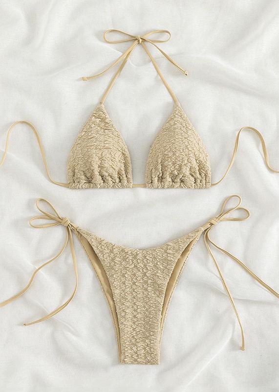 Conjunto de Bikini Texturizado de Duna de Arena