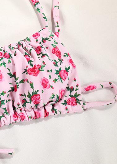 Conjunto de Bikini Rosy Bliss con Borlas