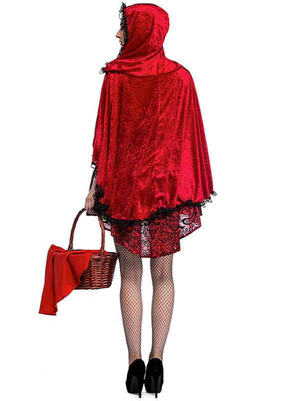 Disfraz de Caperucita Roja - Atuendo de Cosplay de Cuento de Hadas para Halloween de Mujer