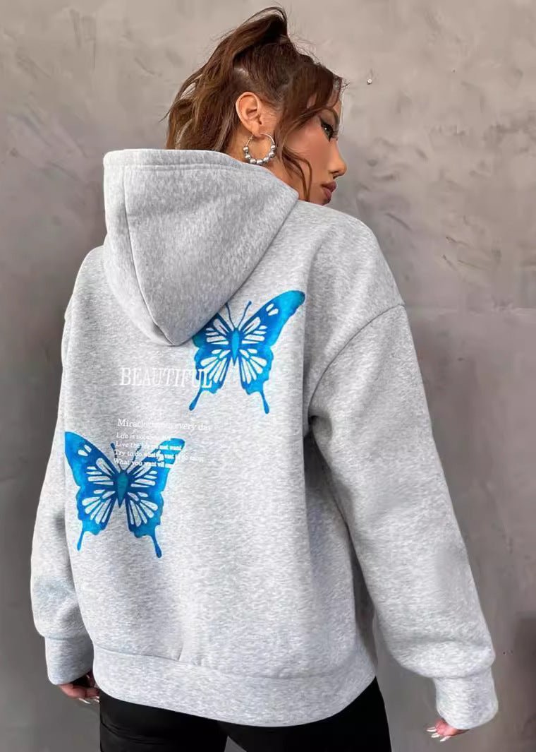 Hoodie Graphique Rêve de Papillon