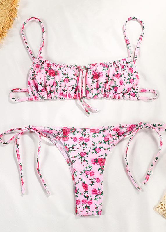 Conjunto de Bikini Rosy Bliss con Borlas