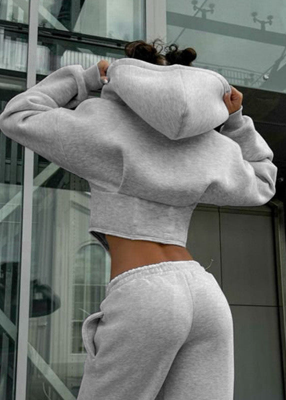 Icecore Zip-Up – Structured Cropped Hoodie