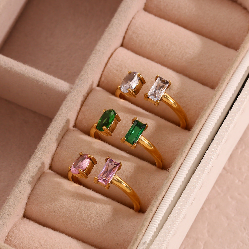 Arden dubbele edelsteenring
