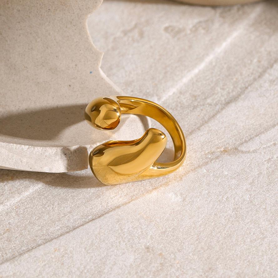 Aura Flow - Gesculpte Gouden Ring