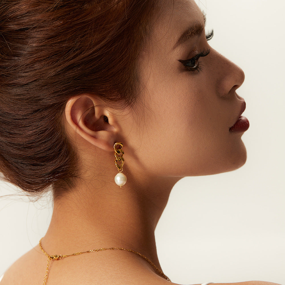 Boucles d'oreilles en perles de chaîne Aurelia