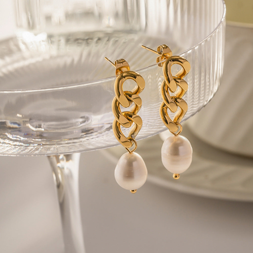 Boucles d'oreilles en perles de chaîne Aurelia
