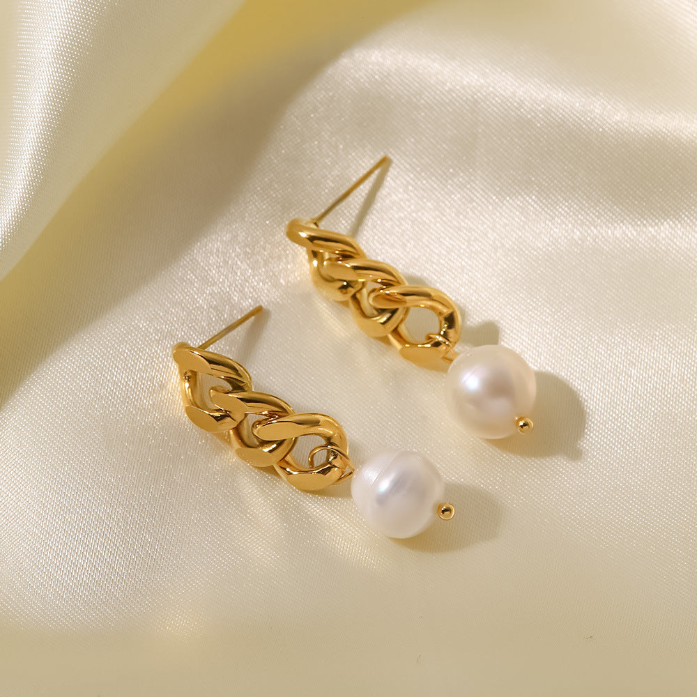 Boucles d'oreilles en perles de chaîne Aurelia