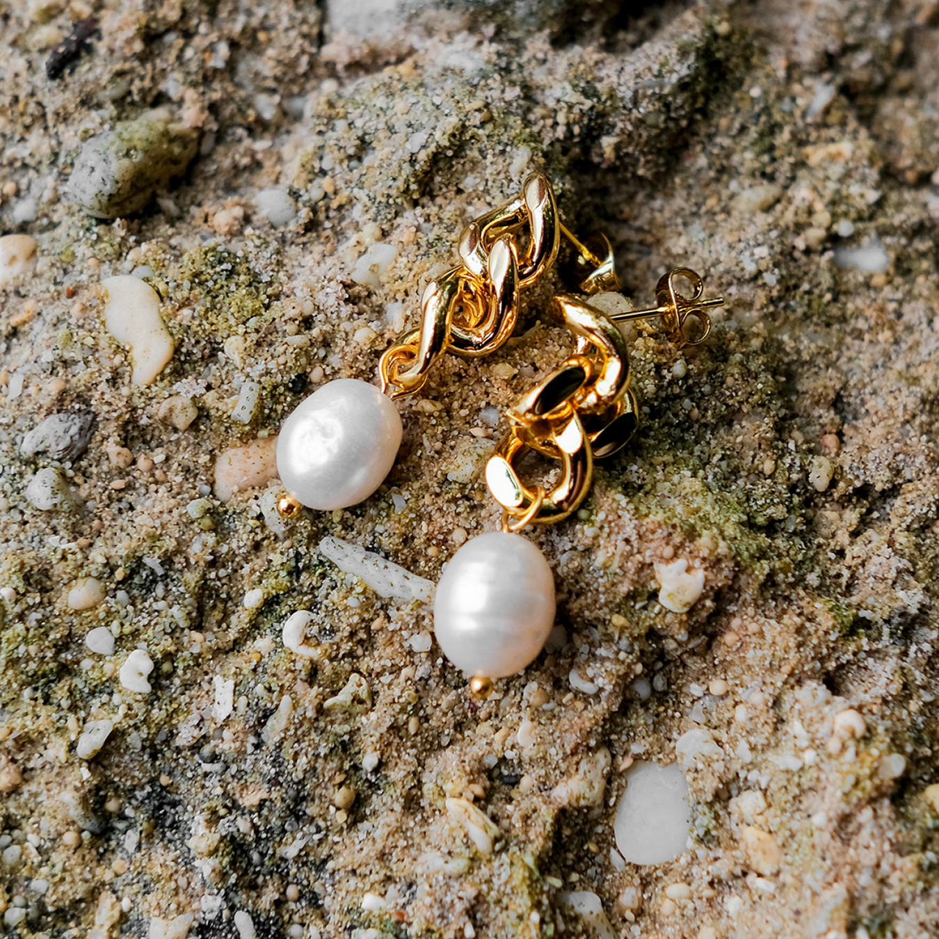 Boucles d'oreilles en perles de chaîne Aurelia