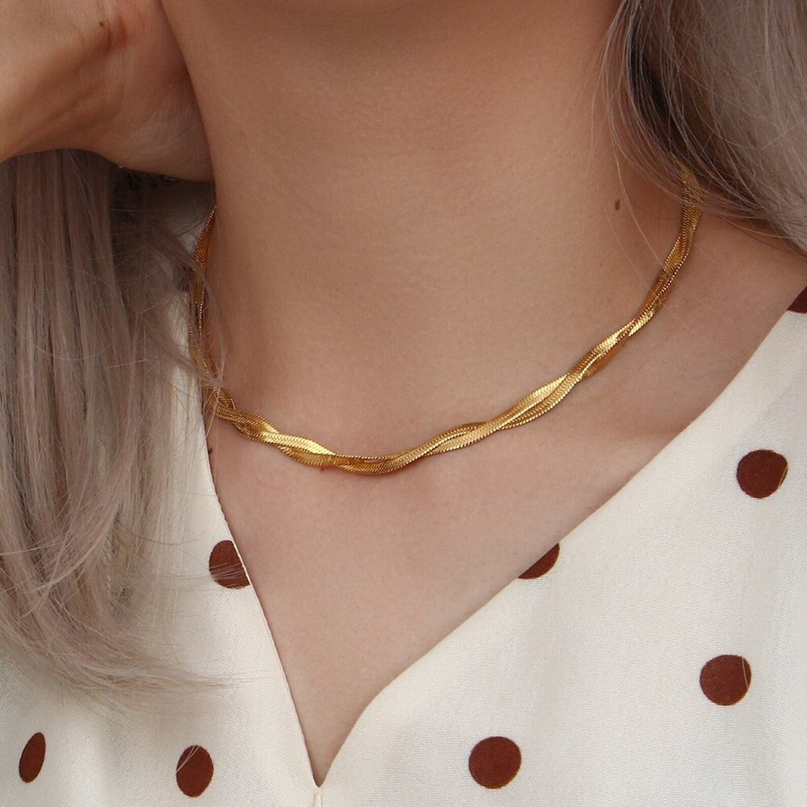 Aurelia Gedraaide Gouden Ketting