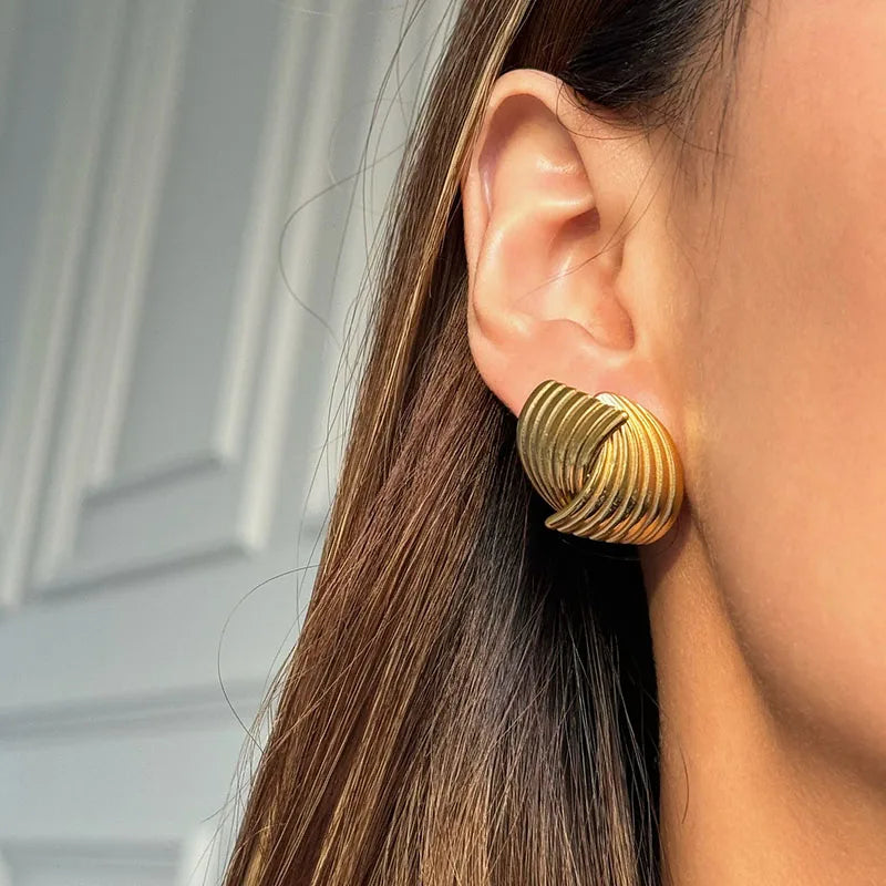 Boucles d'oreilles en or ailées Aurelia