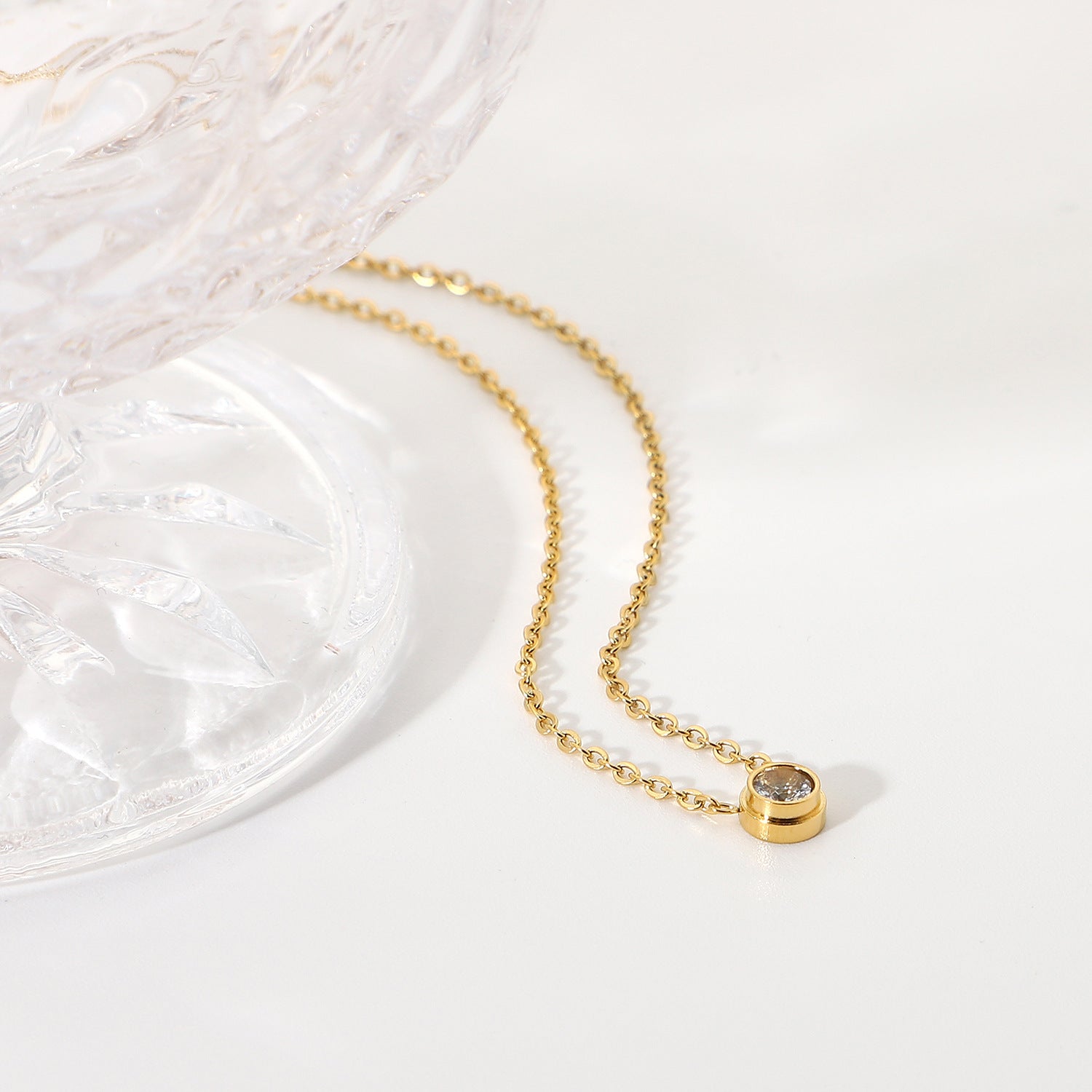 Aurora Solitaire Gouden Ketting