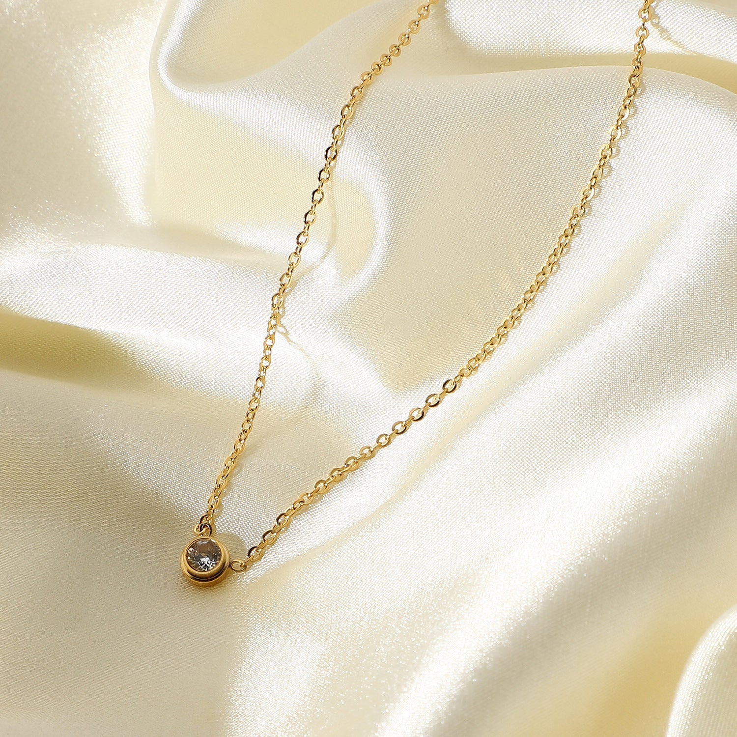 Aurora Solitaire Gouden Ketting