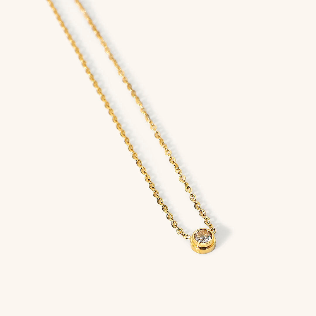 Aurora Solitaire Gouden Ketting