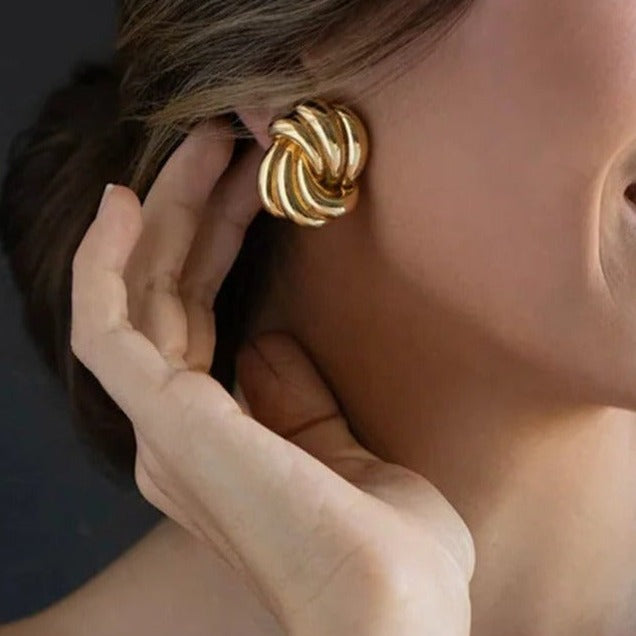 Pendientes Aurora Swirl Gold