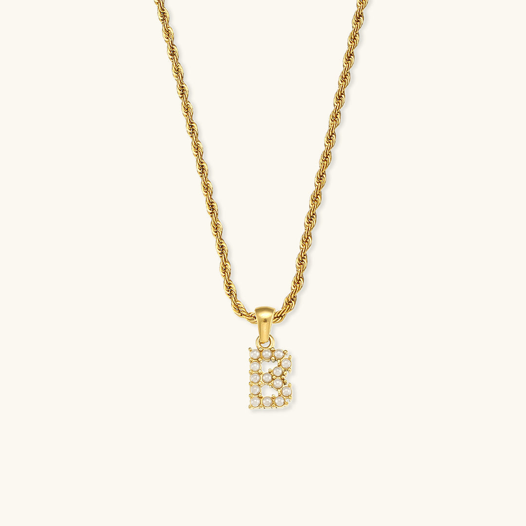 Collier Initial en Perle Aurora