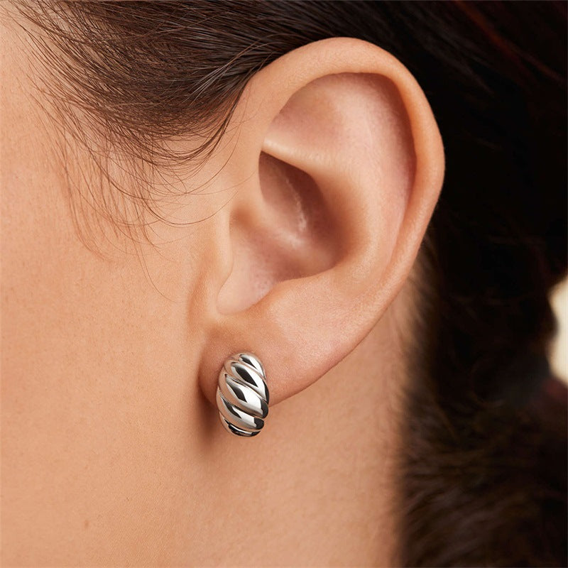 Boucles d'oreilles Huggie Croissant Brielle