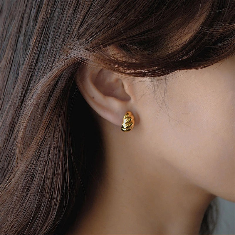 Boucles d'oreilles Huggie Croissant Brielle