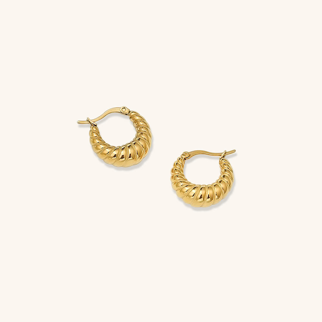 Pendientes de aro retorcido Camille