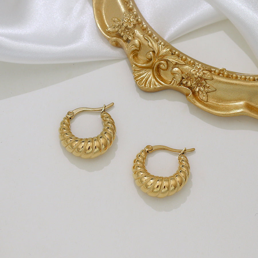 Pendientes de aro retorcido Camille