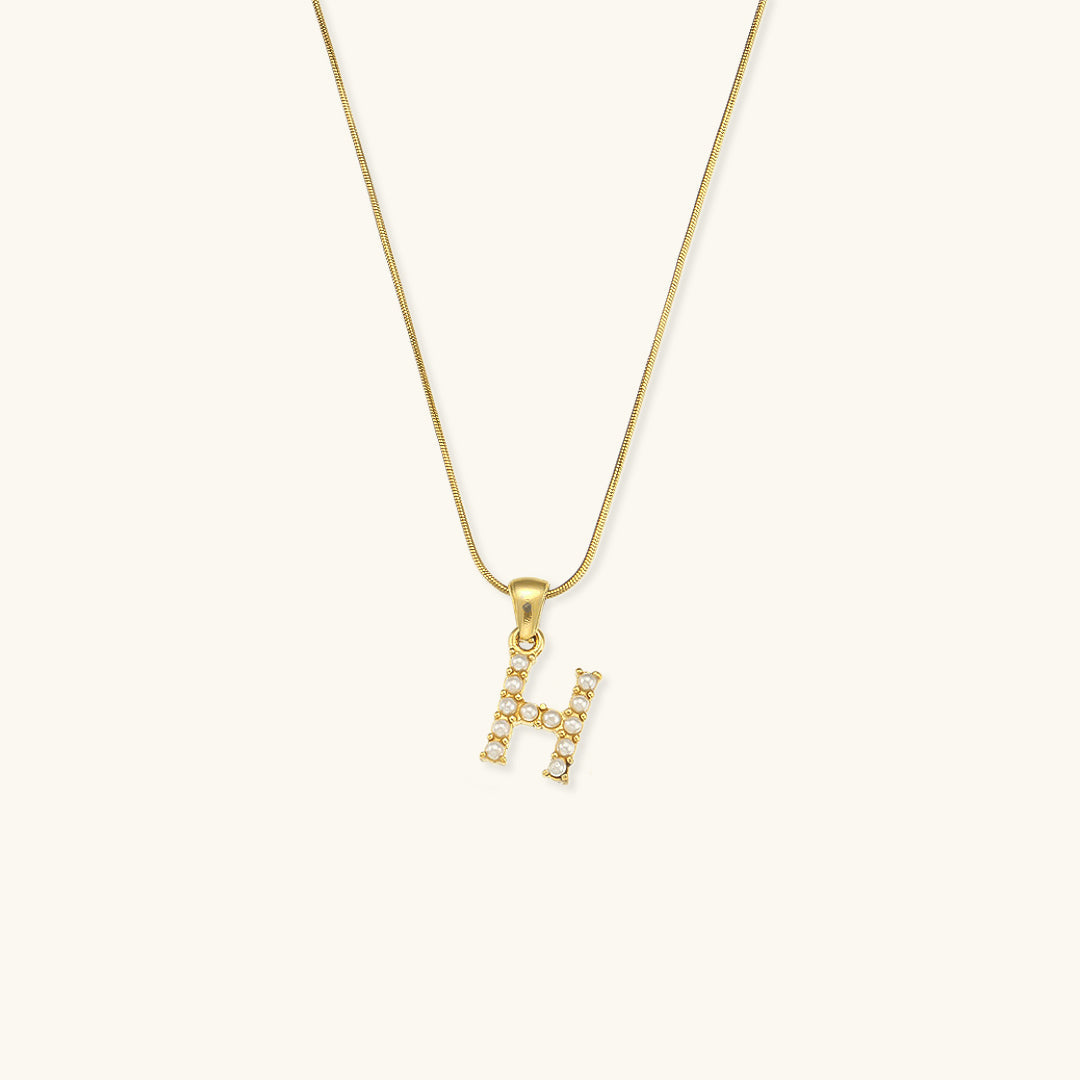 Celeste - Gouden Parelen Letterketting