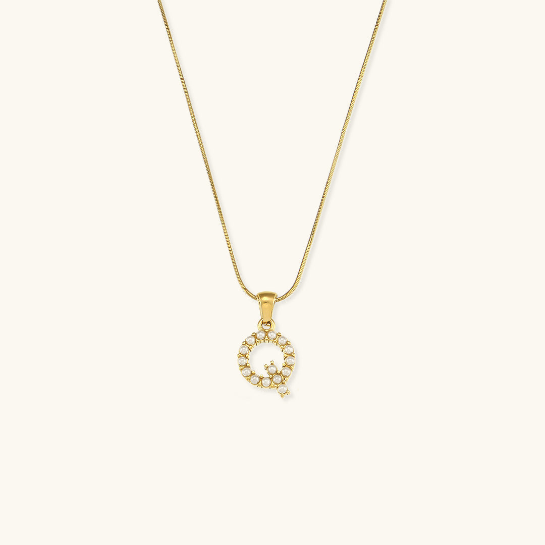 Celeste - Gouden Parelen Letterketting