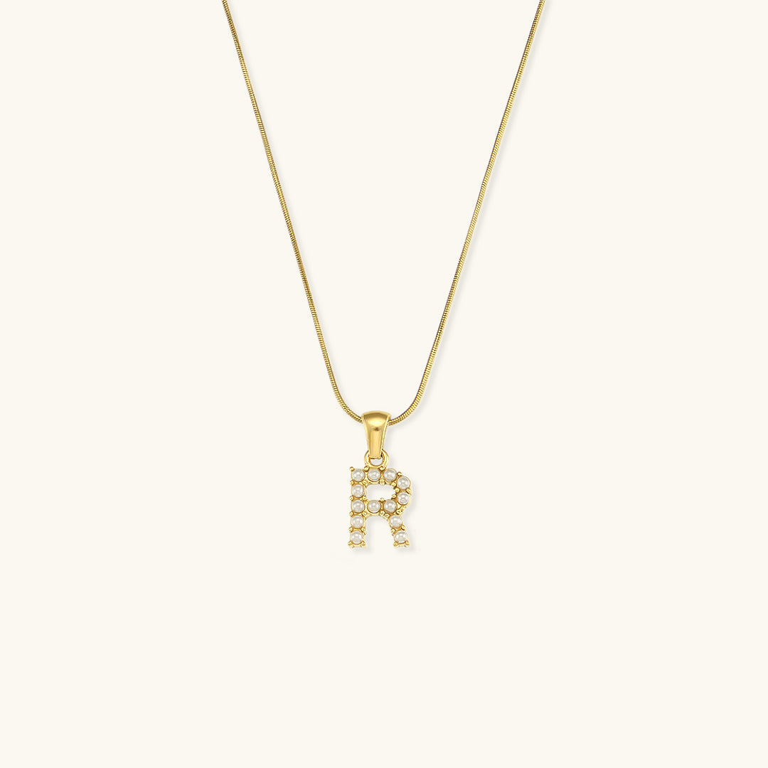 Celeste - Gouden Parelen Letterketting