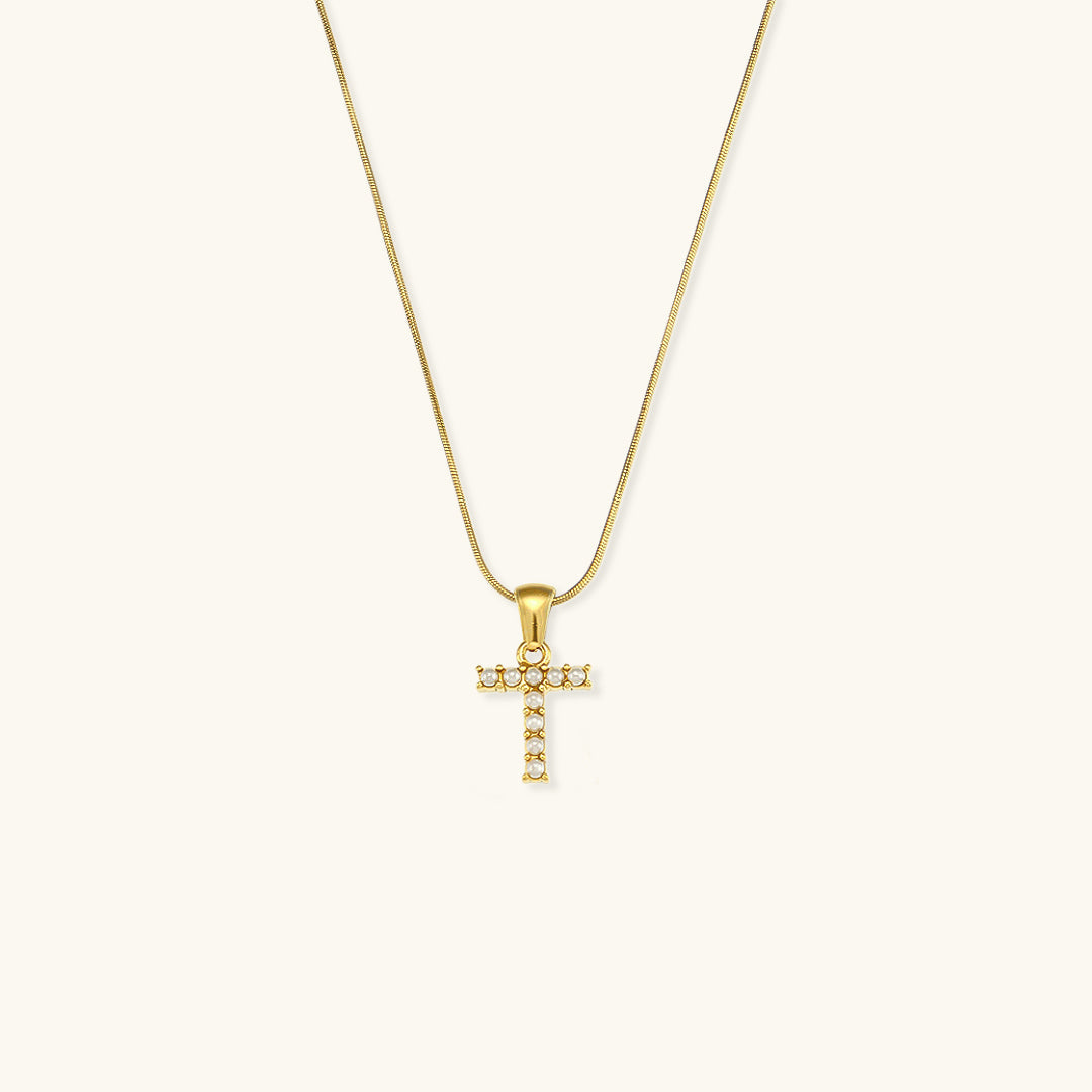 Celeste - Gouden Parelen Letterketting