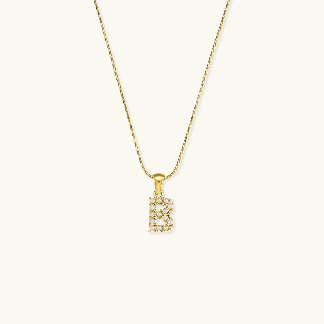 Celeste - Gouden Parelen Letterketting