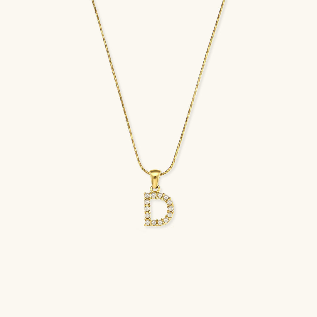 Celeste - Gouden Parelen Letterketting