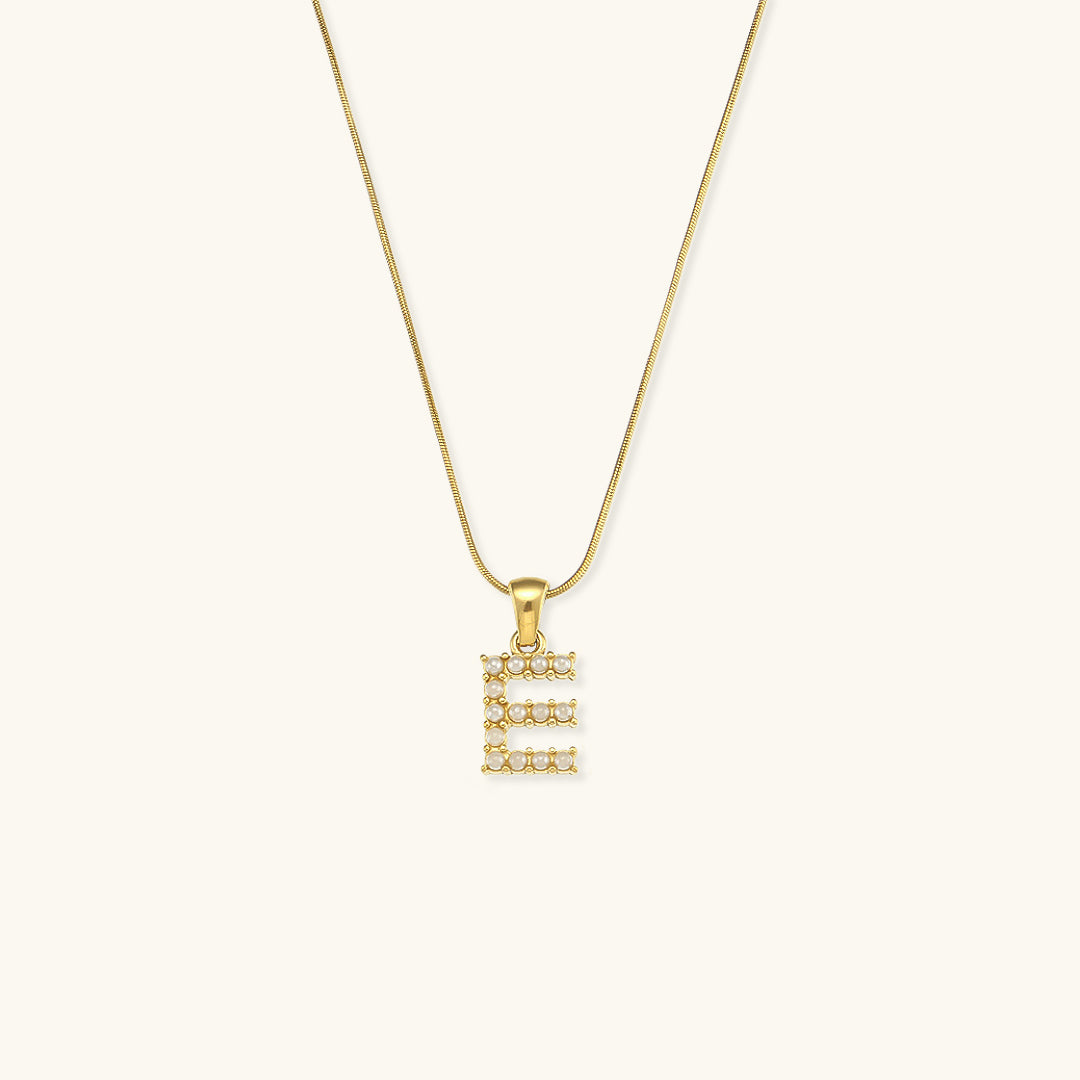 Celeste - Gouden Parelen Letterketting