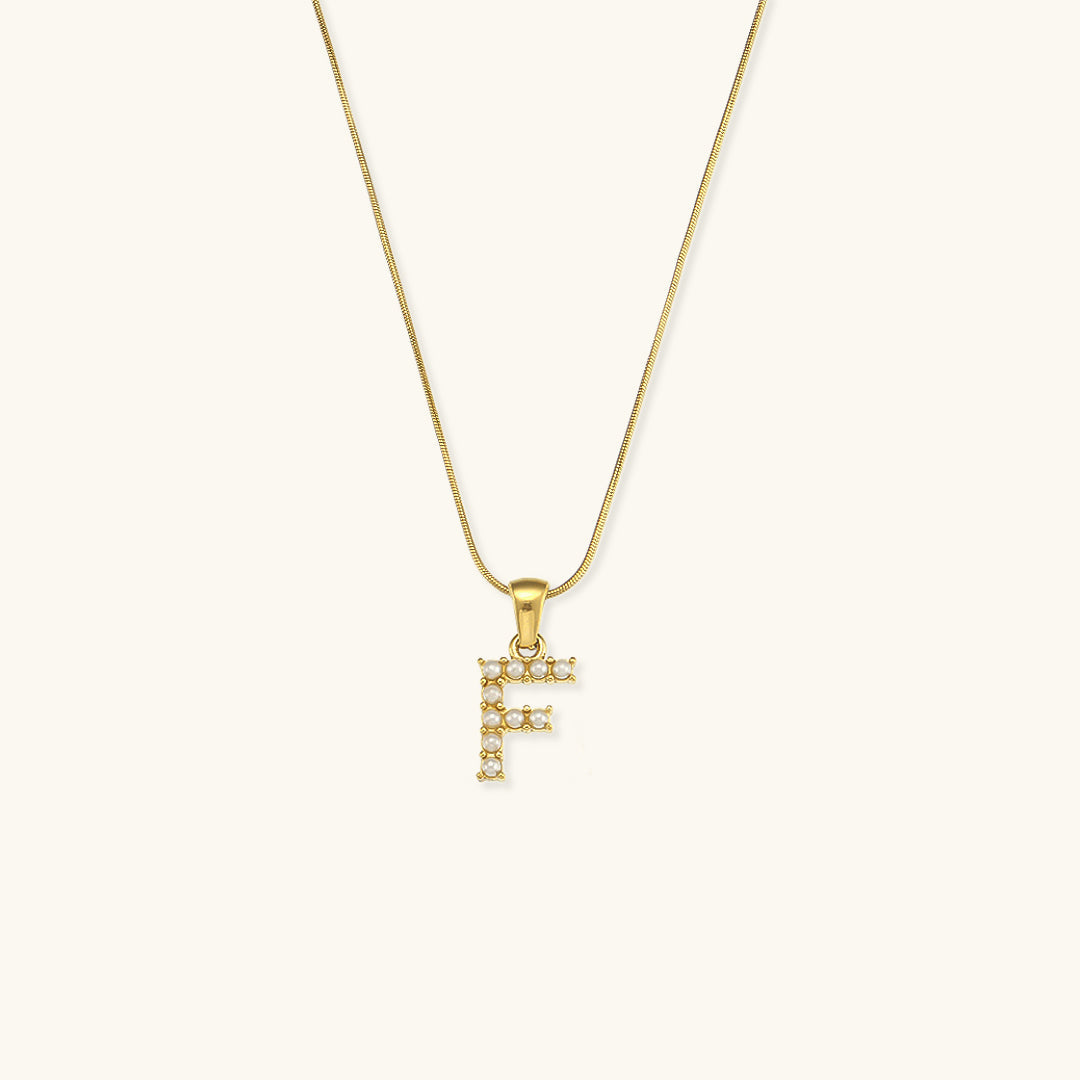 Celeste - Gouden Parelen Letterketting