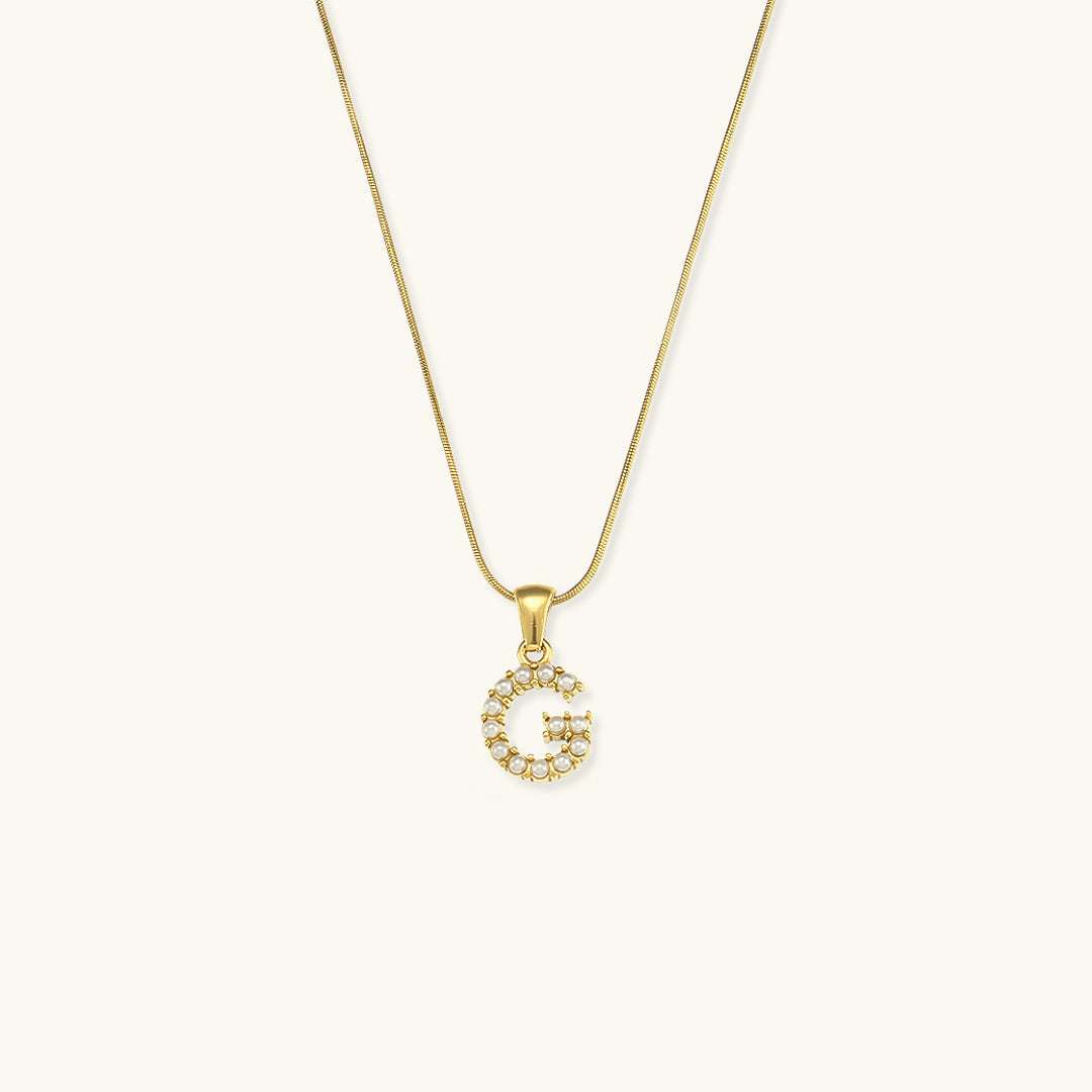 Celeste - Gouden Parelen Letterketting