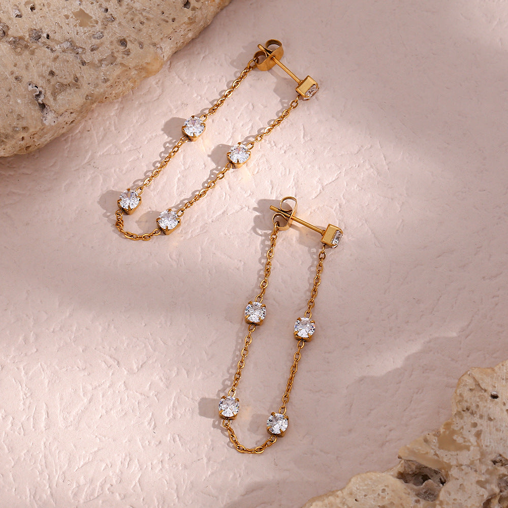 Celeste Gouden Ketting Oorbellen