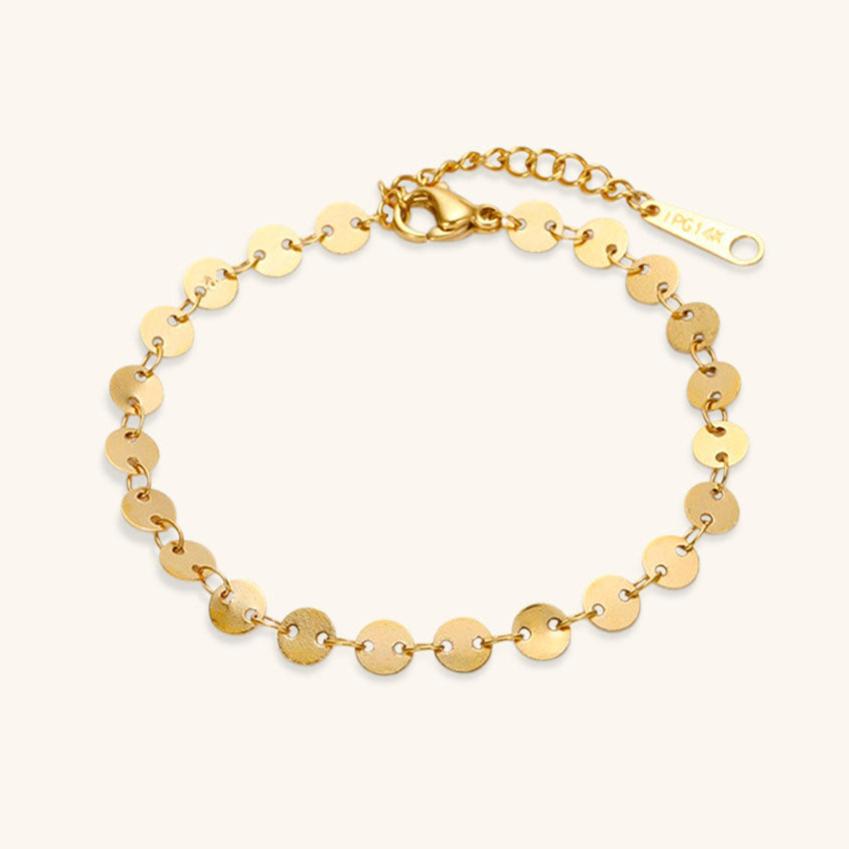 Celeste Gouden Schijf Armband