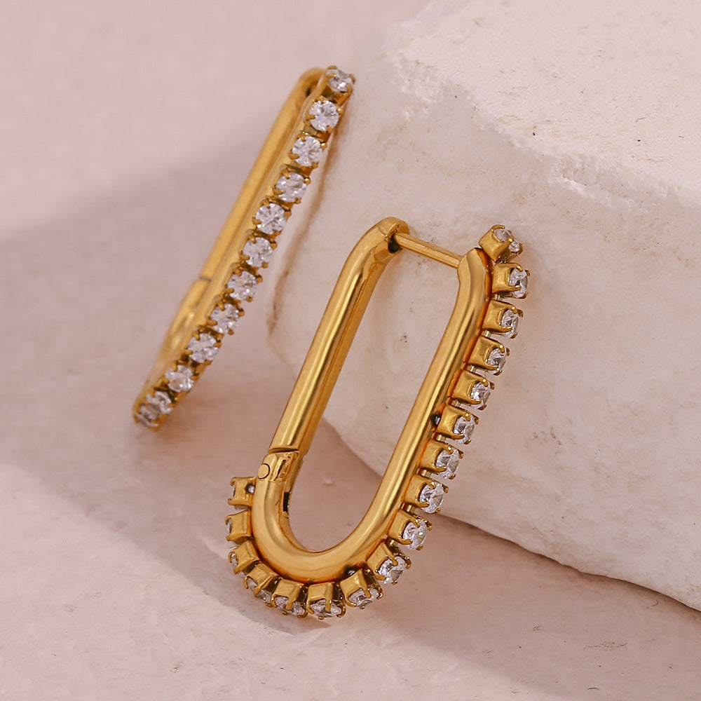 Boucles d'oreilles créoles étincelantes Celeste