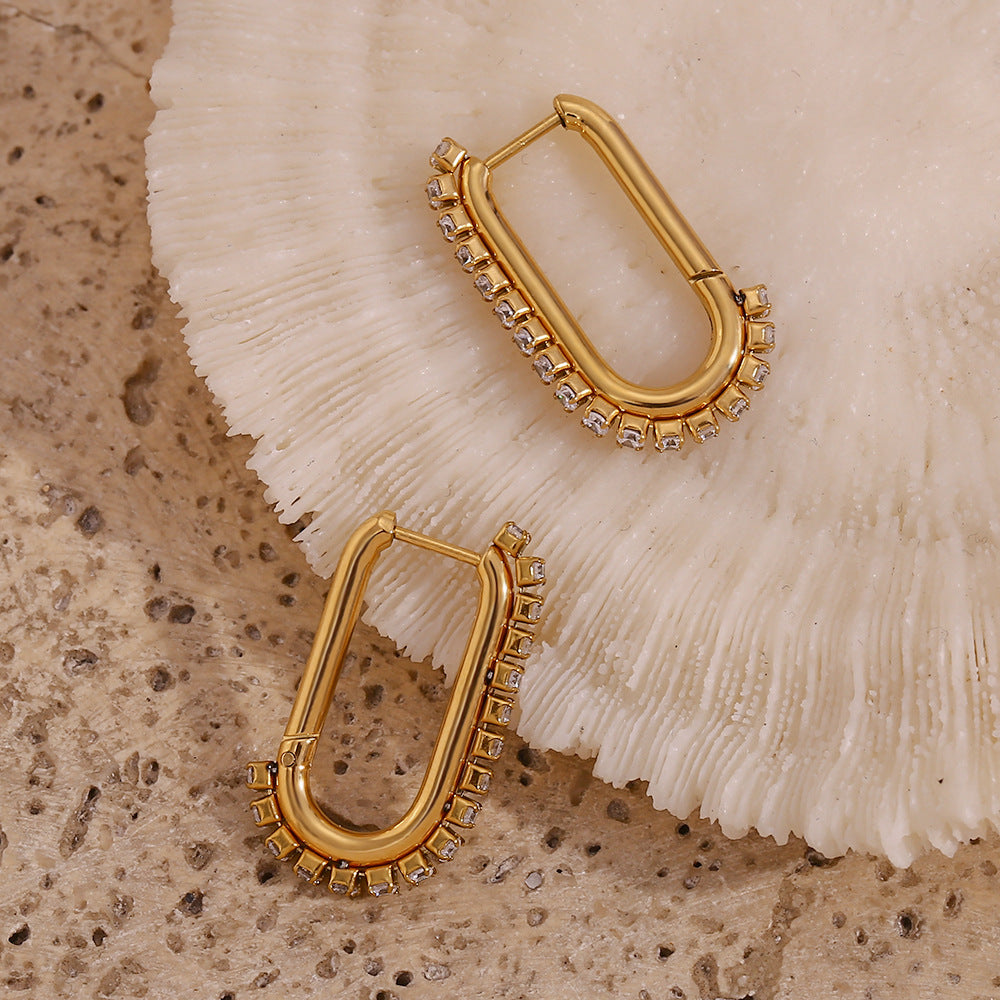 Boucles d'oreilles créoles étincelantes Celeste