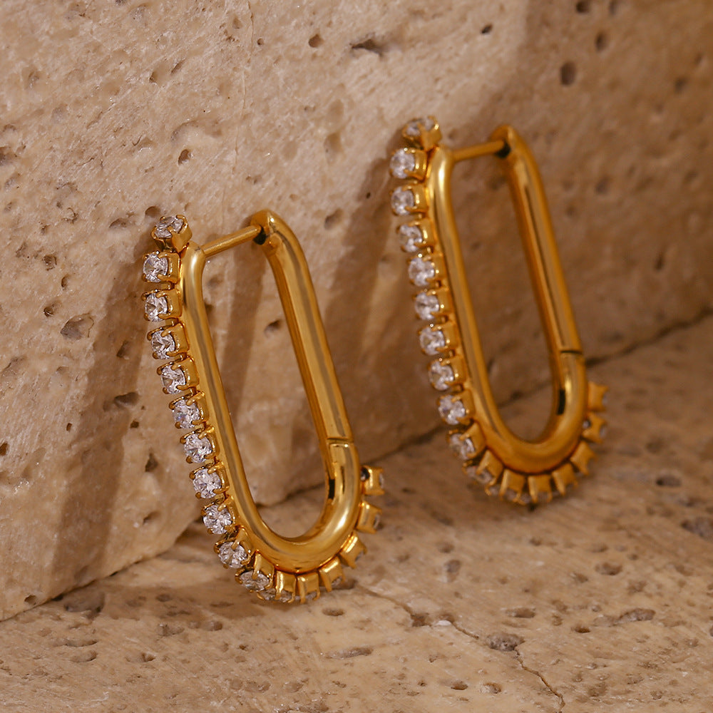 Boucles d'oreilles créoles étincelantes Celeste