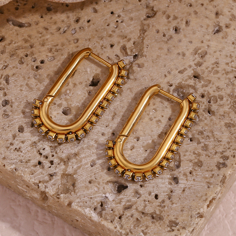 Boucles d'oreilles créoles étincelantes Celeste