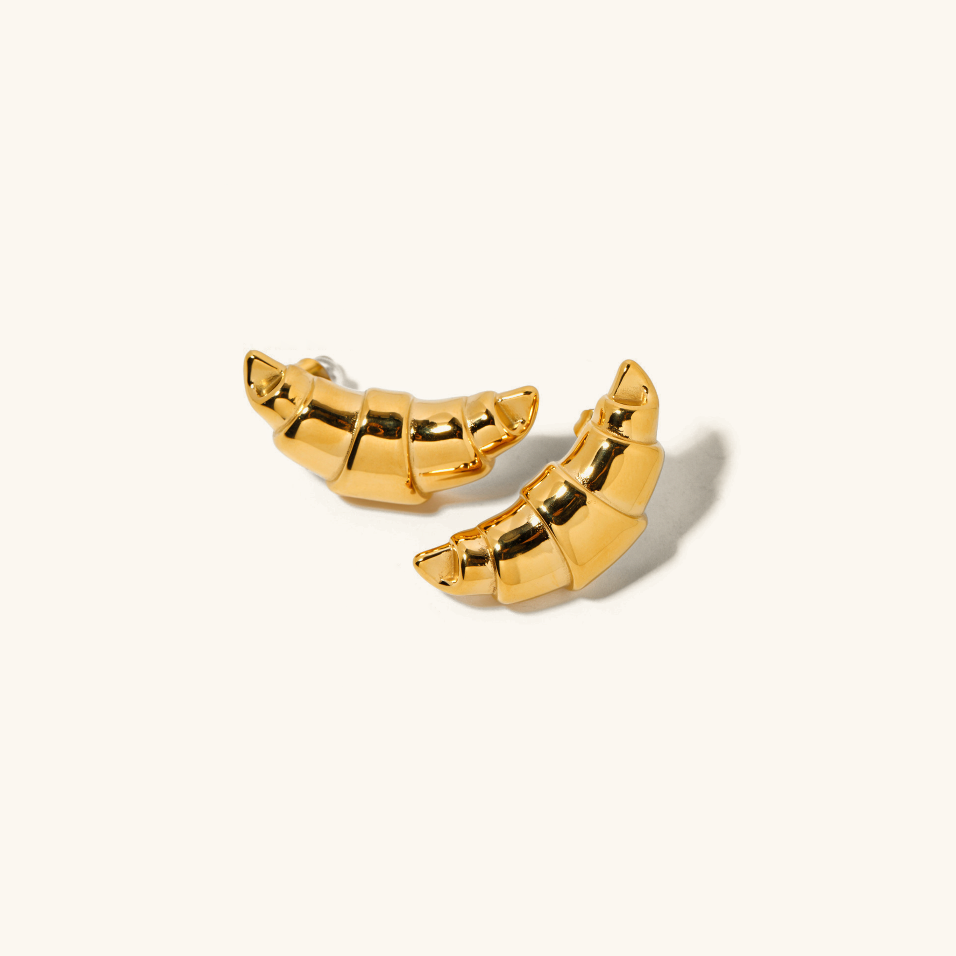 Croissant Gouden Oorbellen