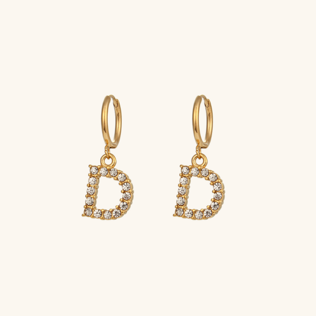 Aimee Initial Oorbellen