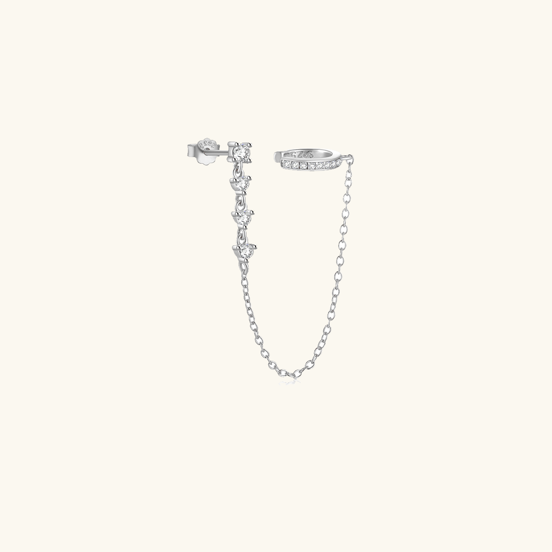 Delicate Gouden Ketting Cuff Oorbellen