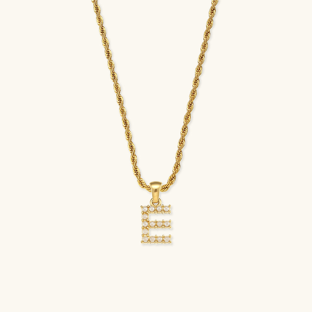 Collier Initial en Perle Aurora