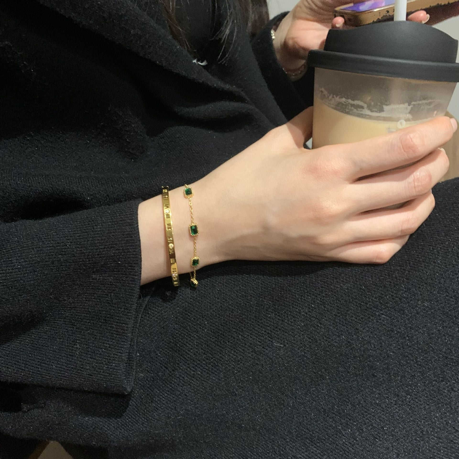 Emerald Allure Gouden Armband