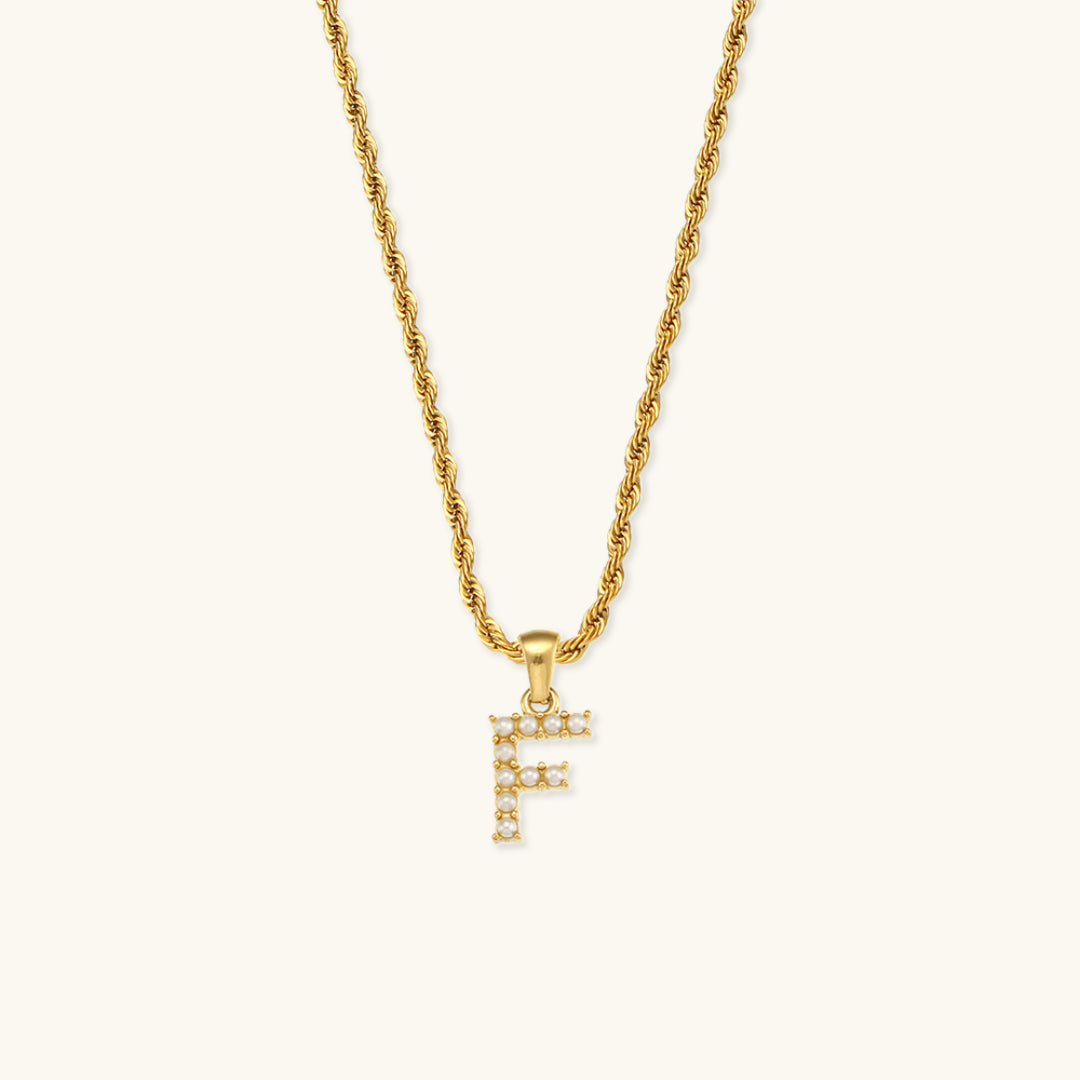 Collier Initial en Perle Aurora