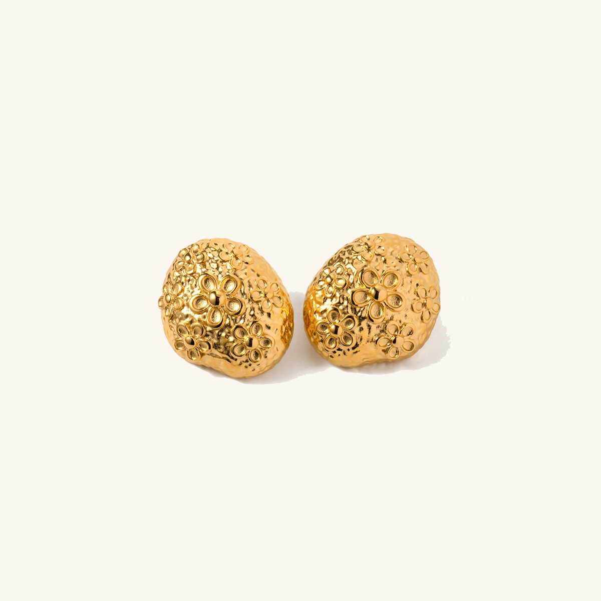 Pendientes Flora Gold Dome